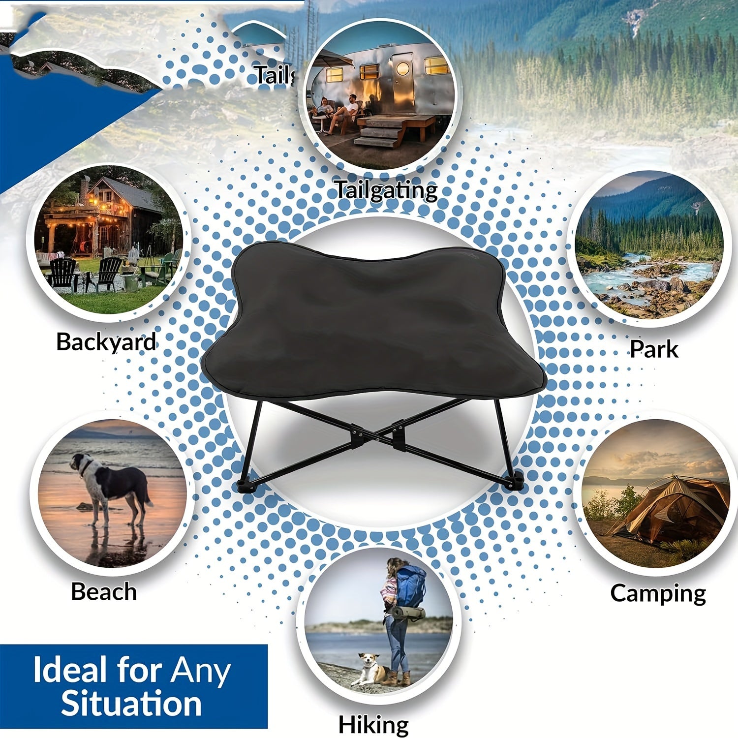 AuraPaws CloudRest — Foldable Elevated Dog Bed