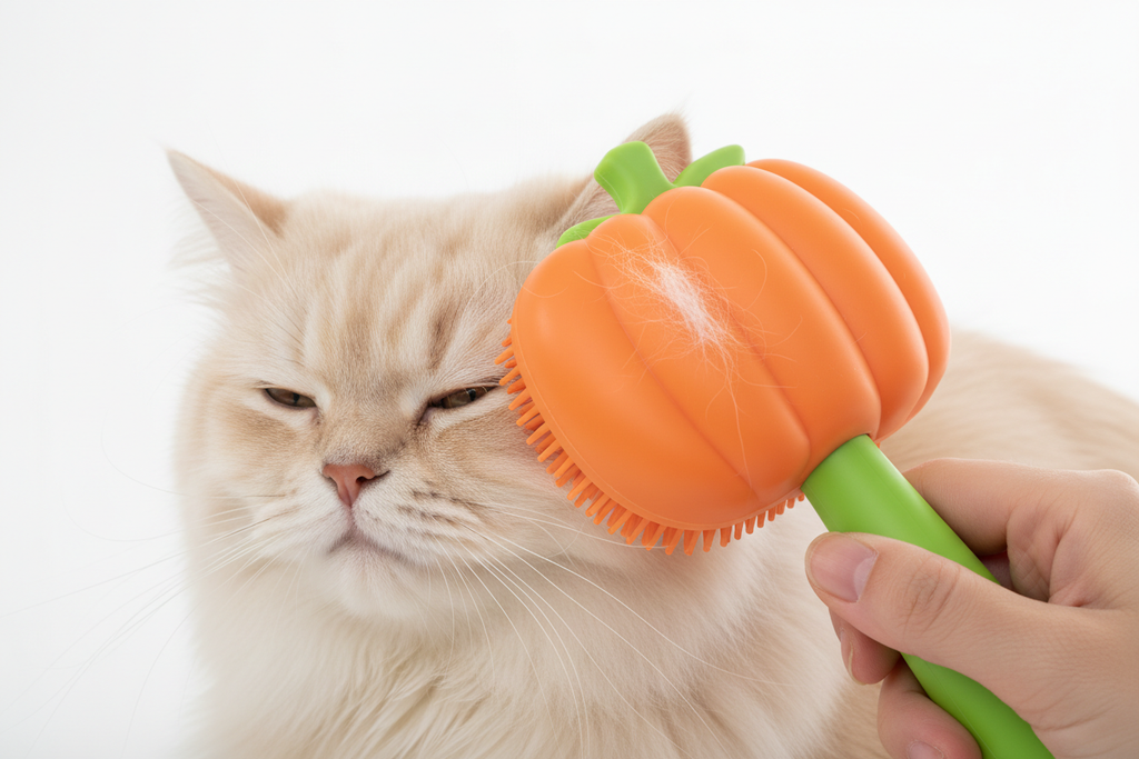 Pumpkin Pet Hair Brush